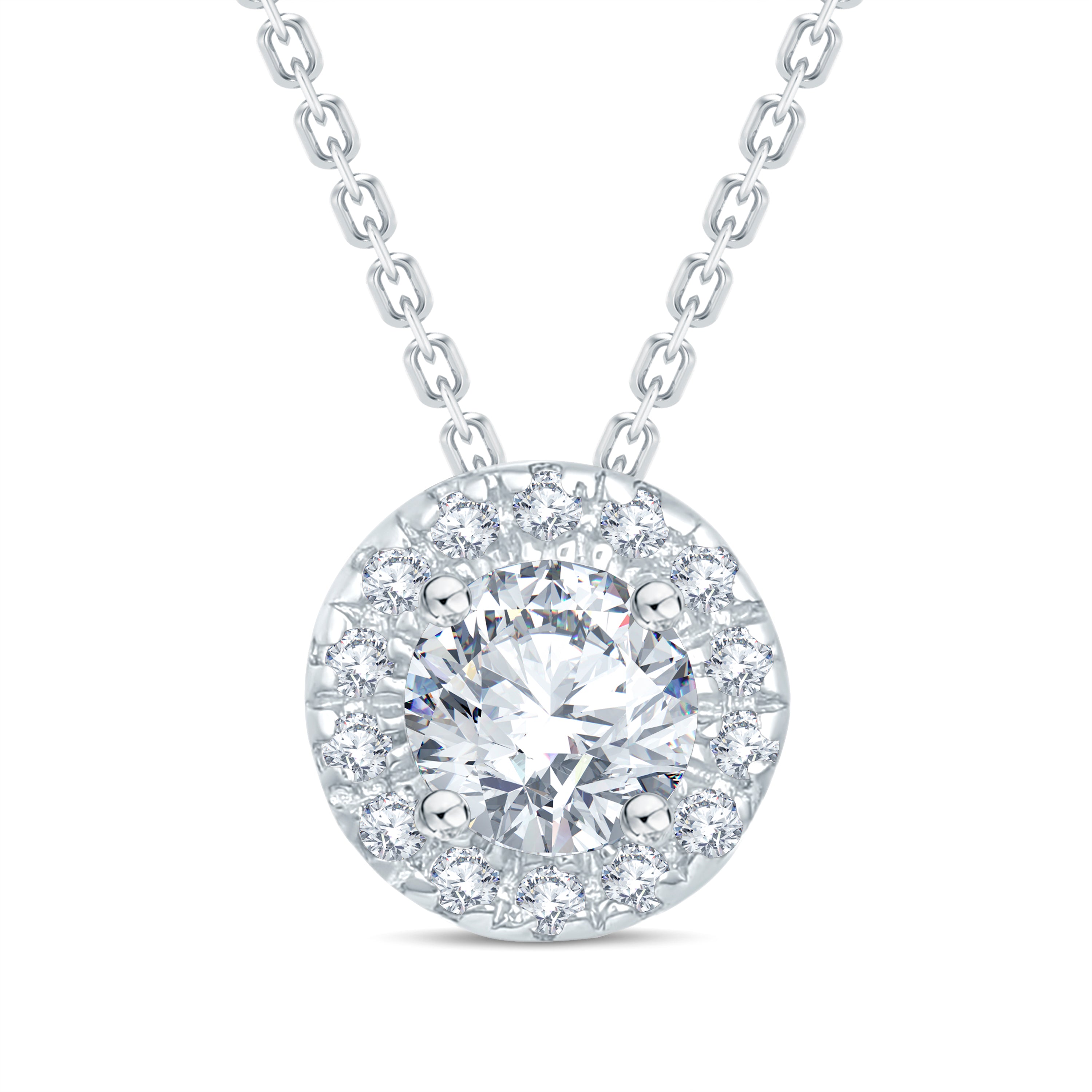 The 'Radiant Halo' 0.25ct Lab Diamond Solitaire Pendant. Grownń Diva