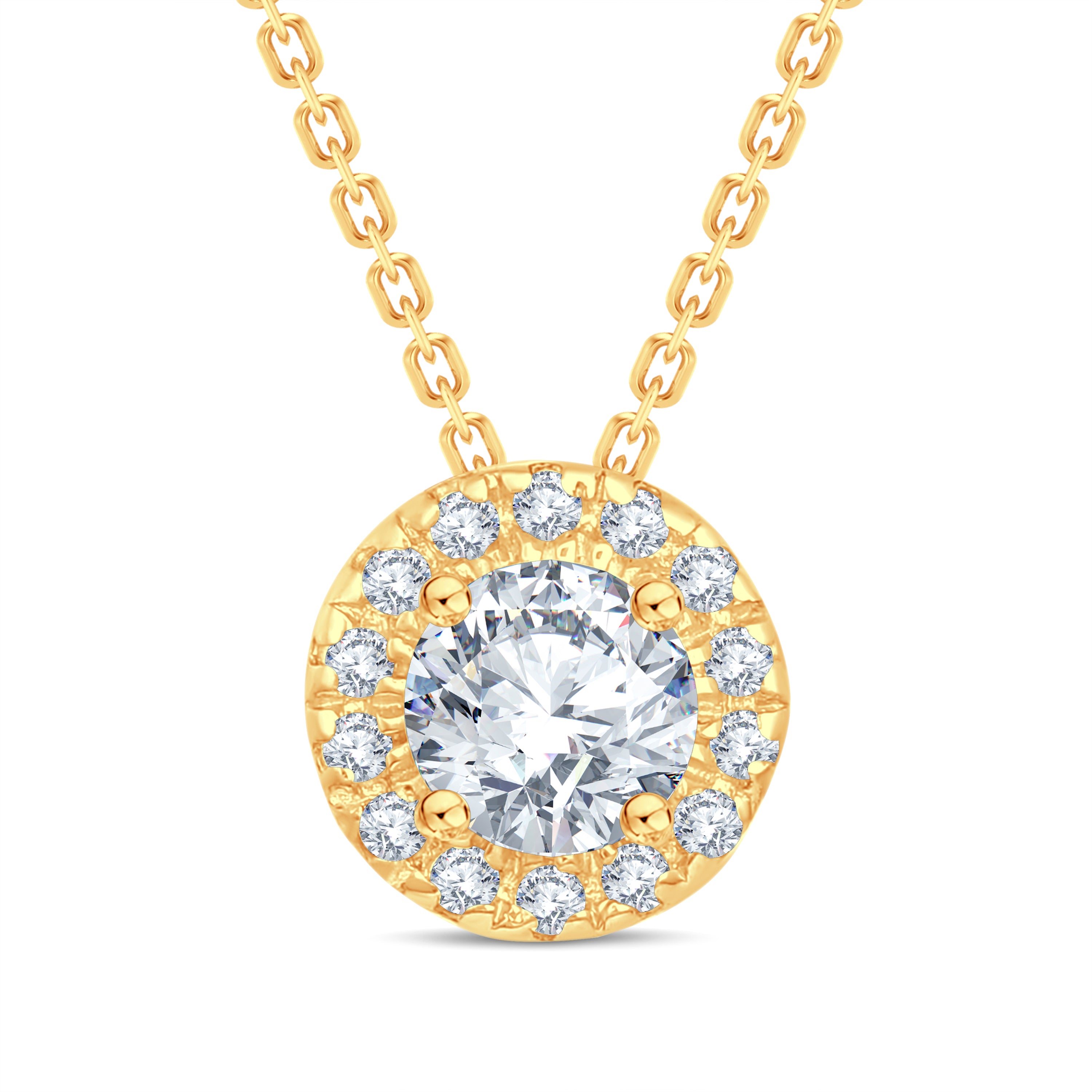 The 'Radiant Halo' 0.25ct Lab Diamond Solitaire Pendant. Grownń Diva