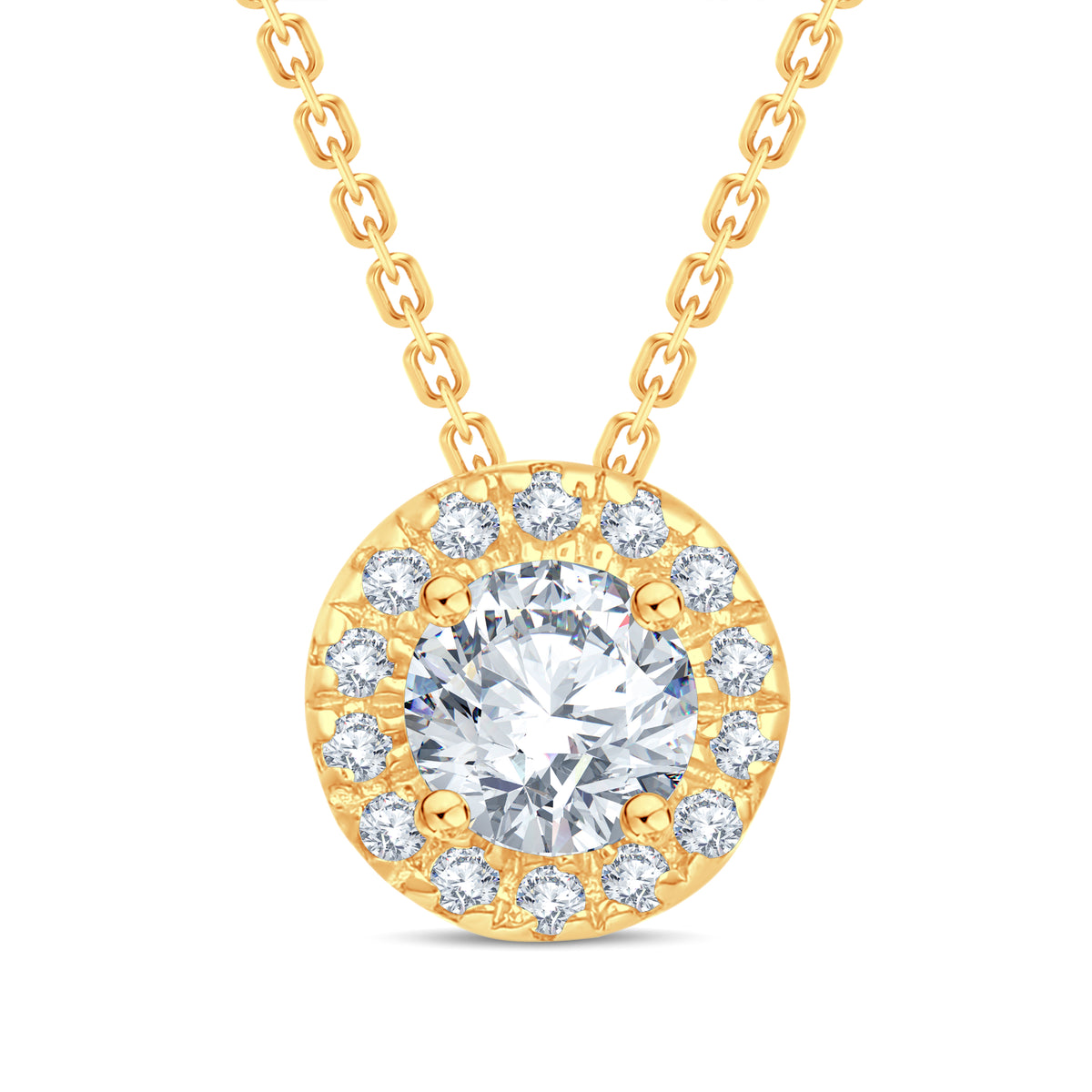 The 'Radiant Halo' 0.25ct Lab Diamond Solitaire Pendant. GrownnDiva