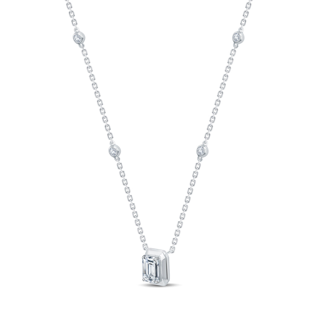 Elegant 1.70 CT Lab Grown Emerald Cut Diamond Pendant – GrownńDiva