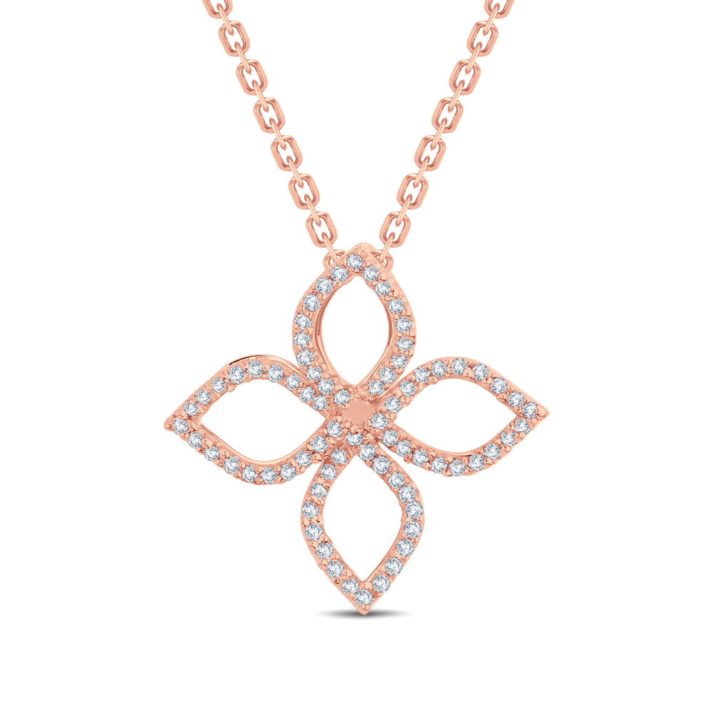 Minimalist Bloom: GrownńDiva 0.50ct Lab Diamond Pendant in Gold Vermeil.