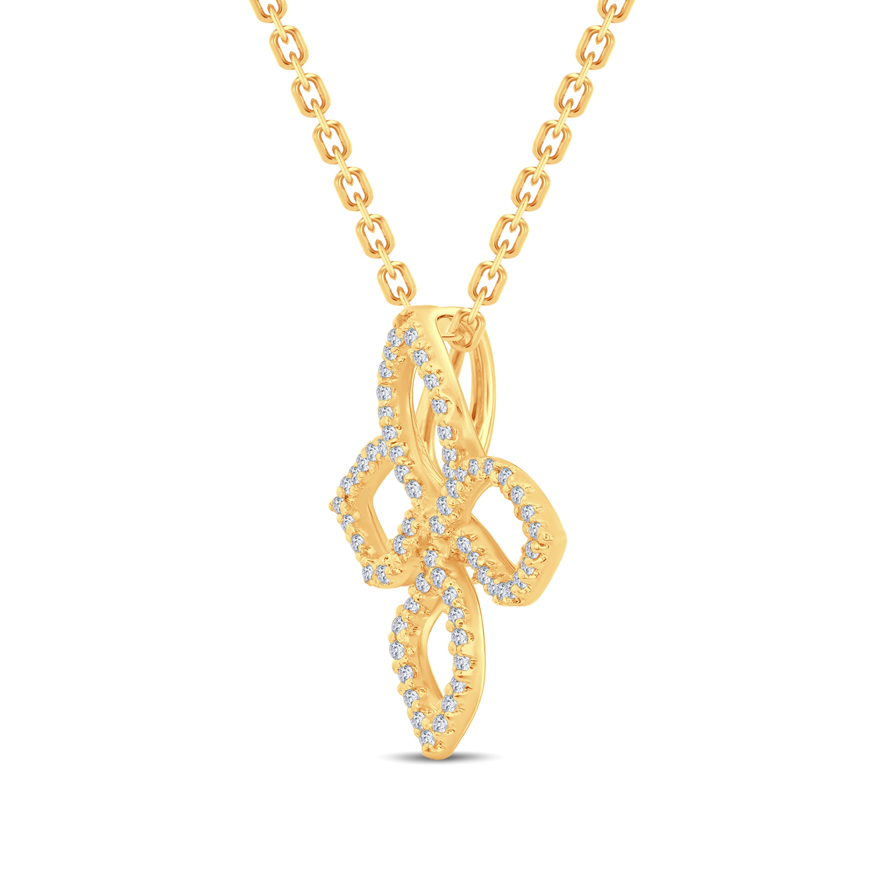 Minimalist Bloom: GrownńDiva 0.50ct Lab Diamond Pendant in Gold Vermeil.