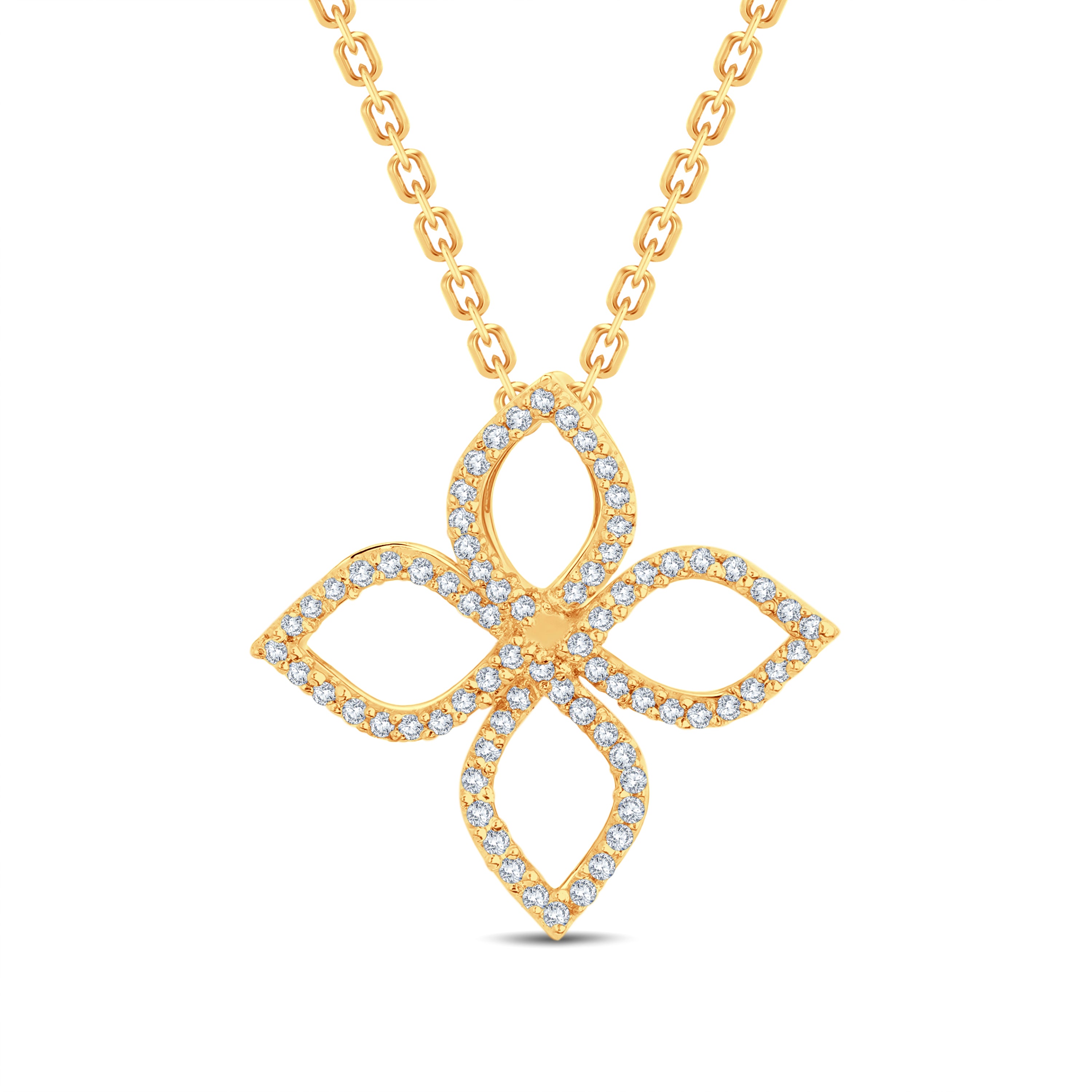 Minimalist Bloom: GrownńDiva 0.50ct Lab Diamond Pendant in Gold Vermeil.