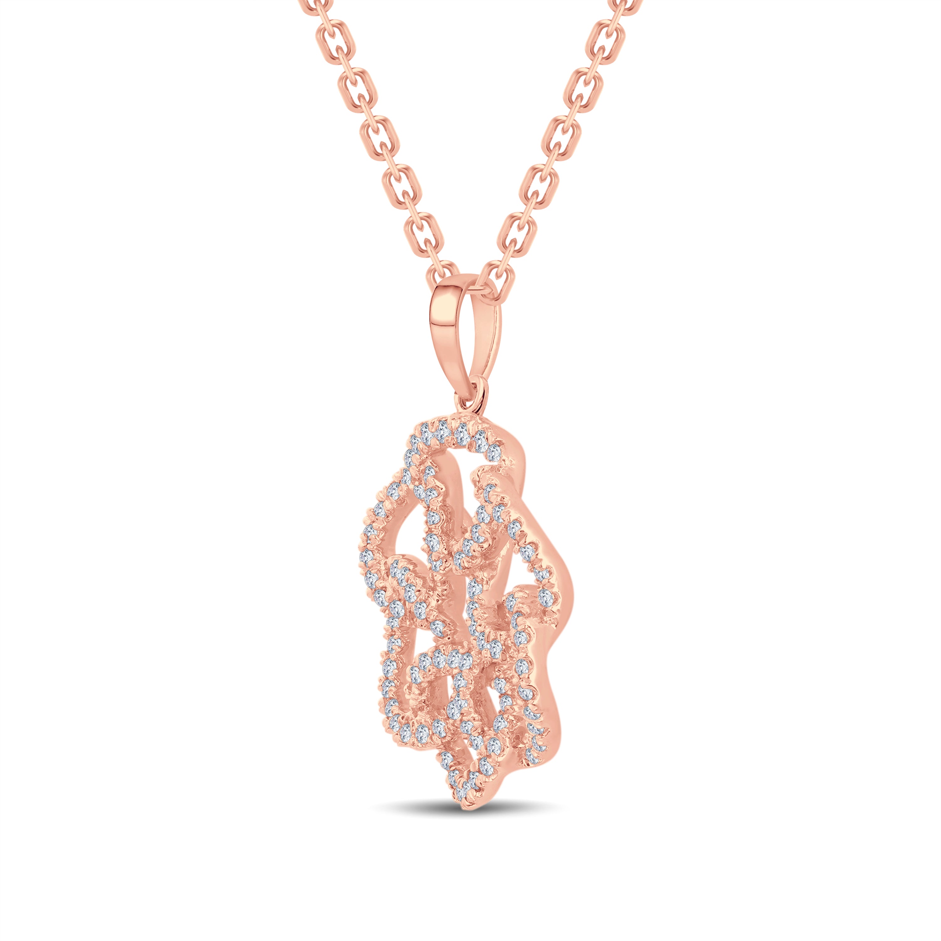 The Petal Bloom: 0.77 Carat Lab Diamond Floral Pendant | GrownńDiva