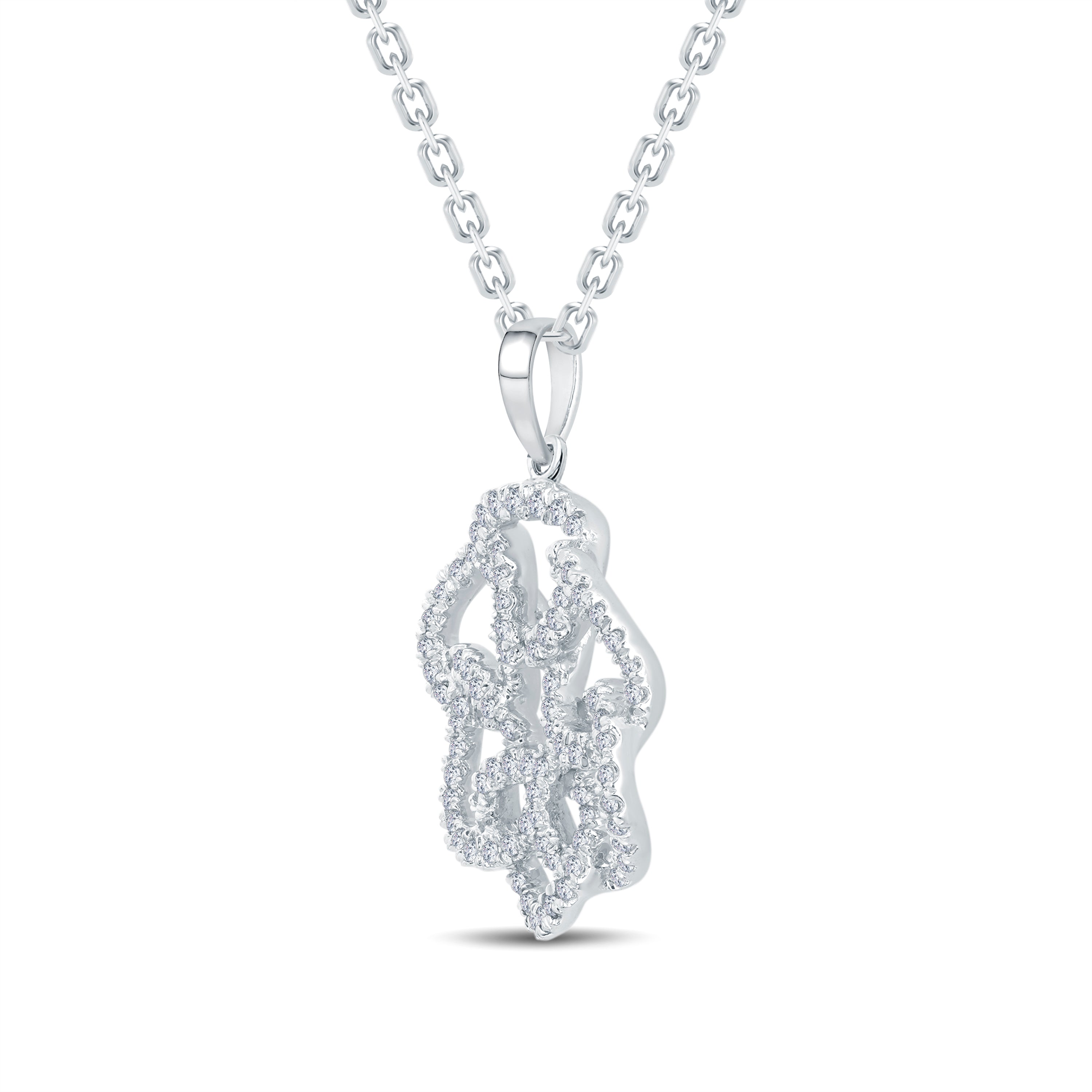 The Petal Bloom: 0.77 Carat Lab Diamond Floral Pendant | GrownńDiva