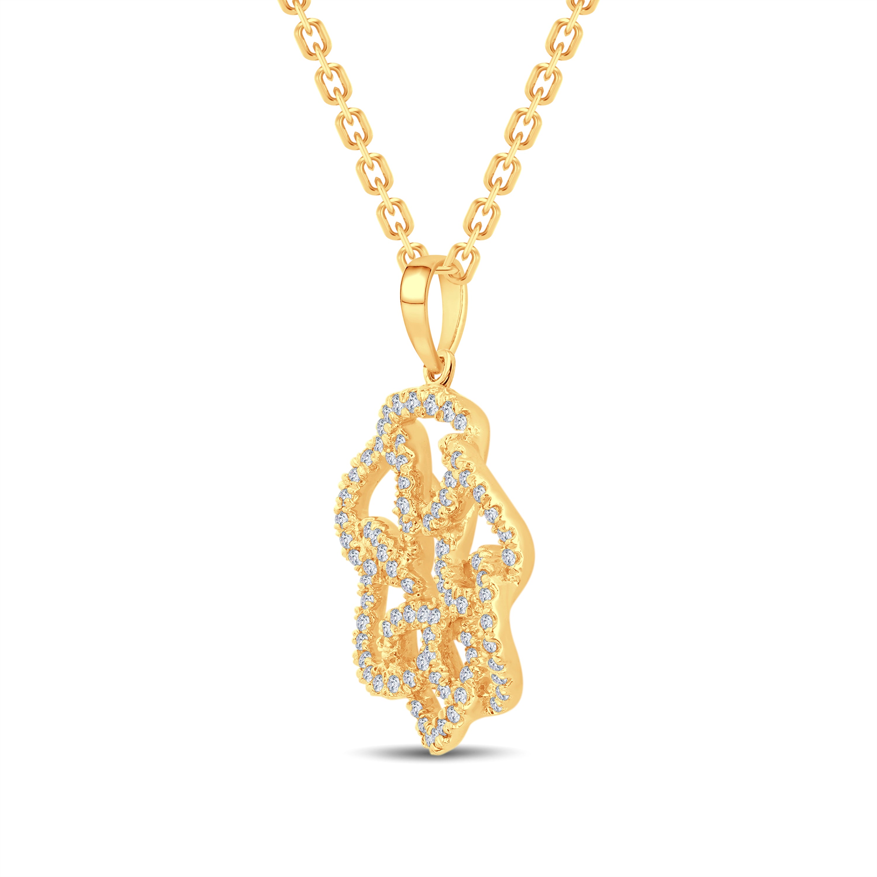 The Petal Bloom: 0.77 Carat Lab Diamond Floral Pendant | GrownńDiva