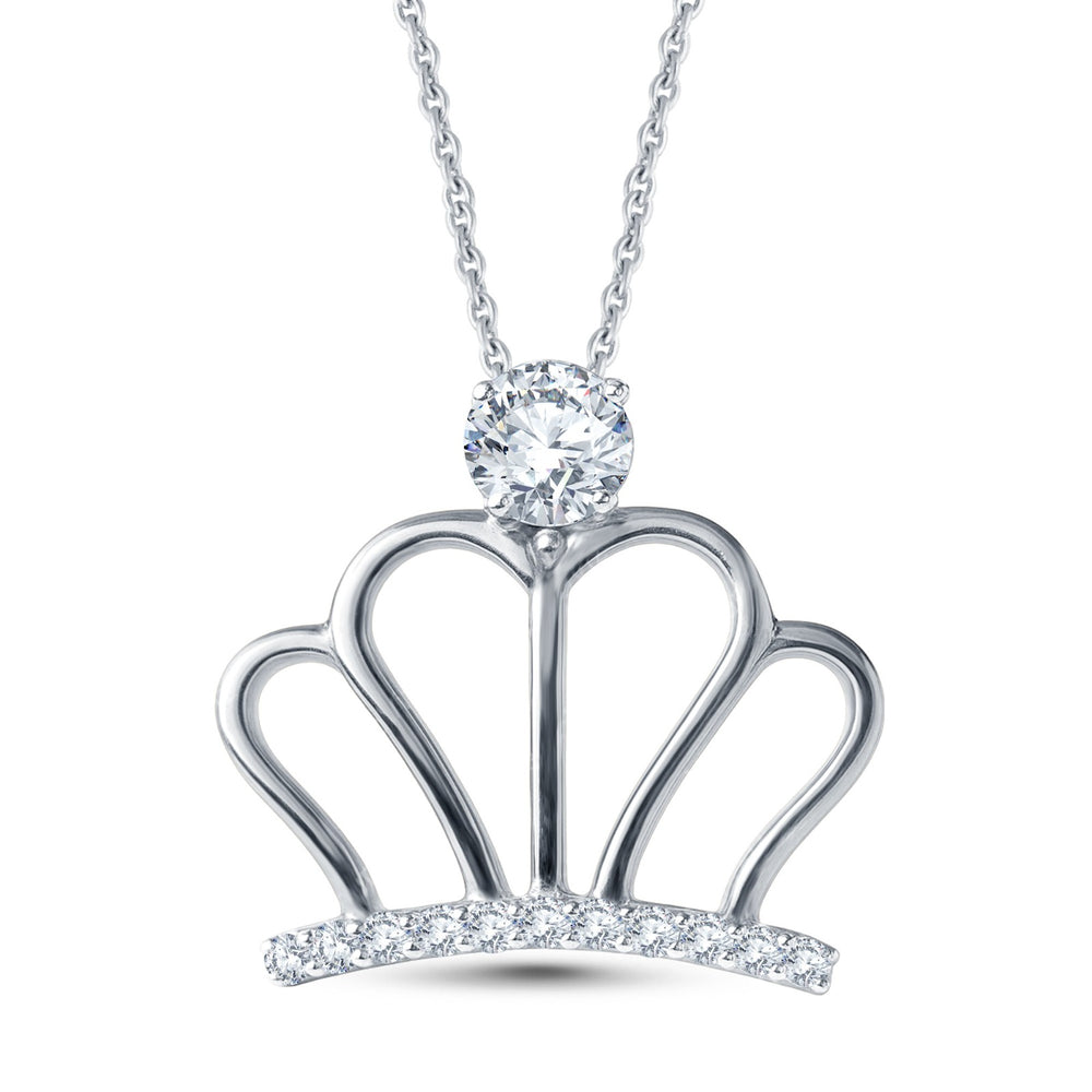 Crown Radiance Pendant in Lab Diamonds – 0.16 cts | 18KT Vermeil Gold on Silver 925