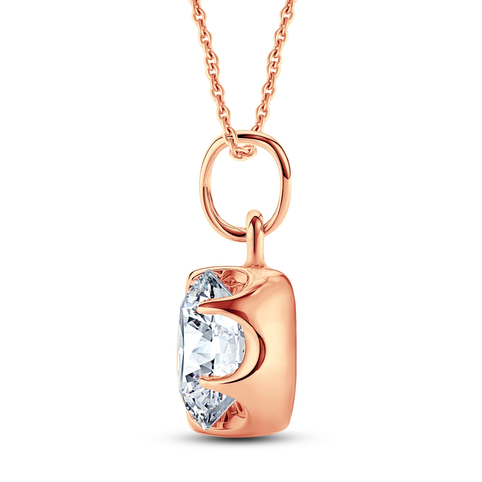 1.50 Carat Lab Diamond Solitaire Pendant with 18kt Gold Vermeil | GrownńDiva