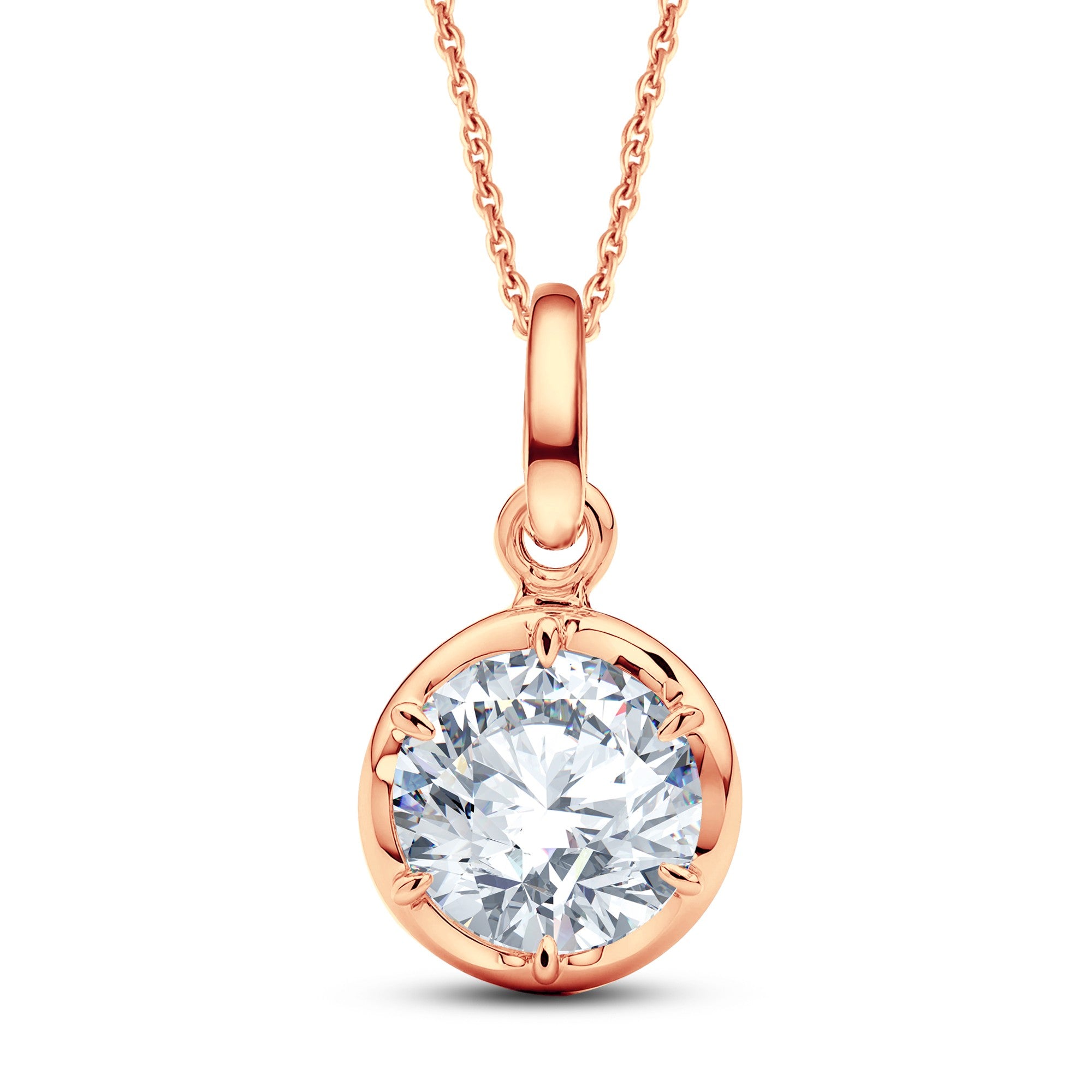 1.50 Carat Lab Diamond Solitaire Pendant with 18kt Gold Vermeil | GrownńDiva