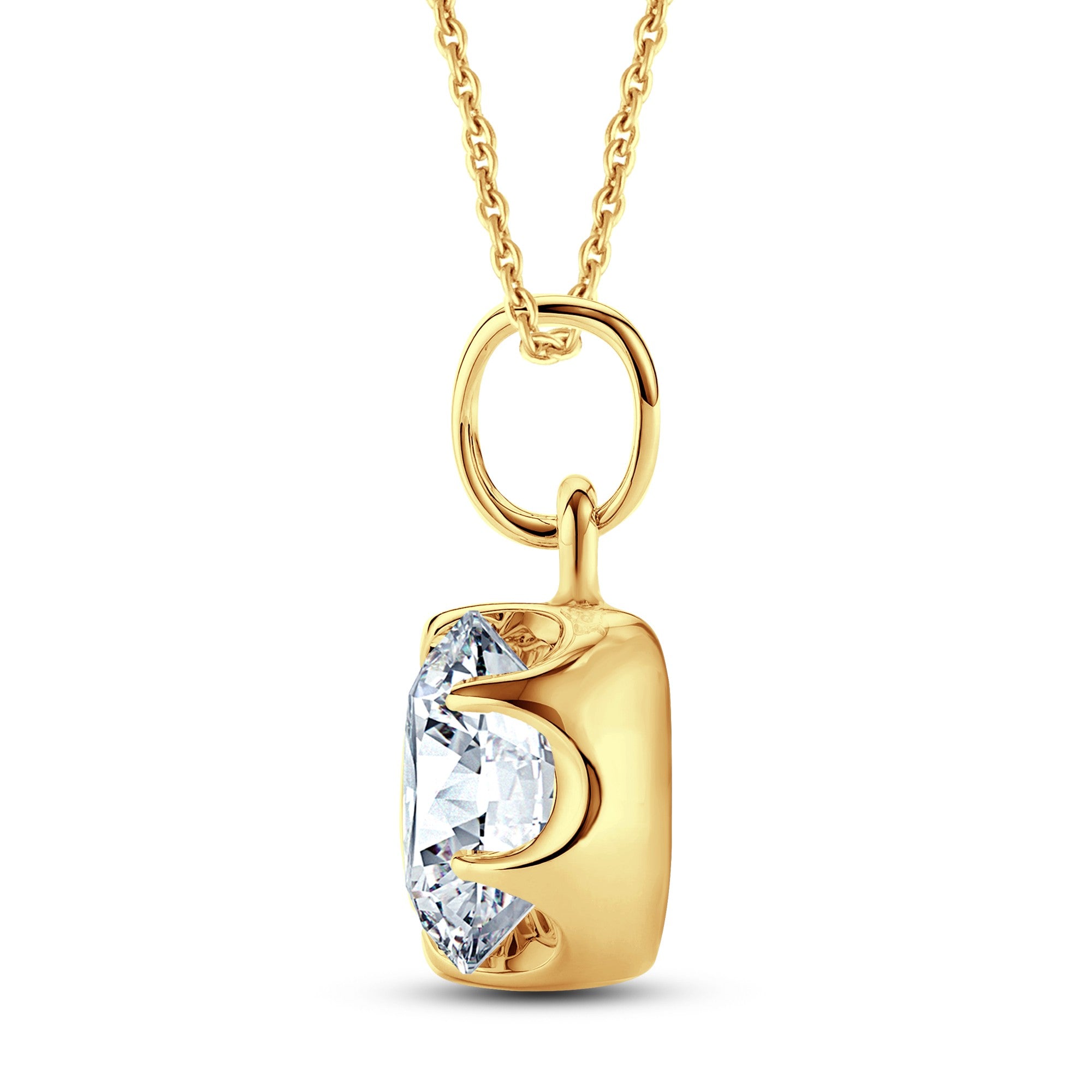 1.50 Carat Lab Diamond Solitaire Pendant with 18kt Gold Vermeil | GrownńDiva