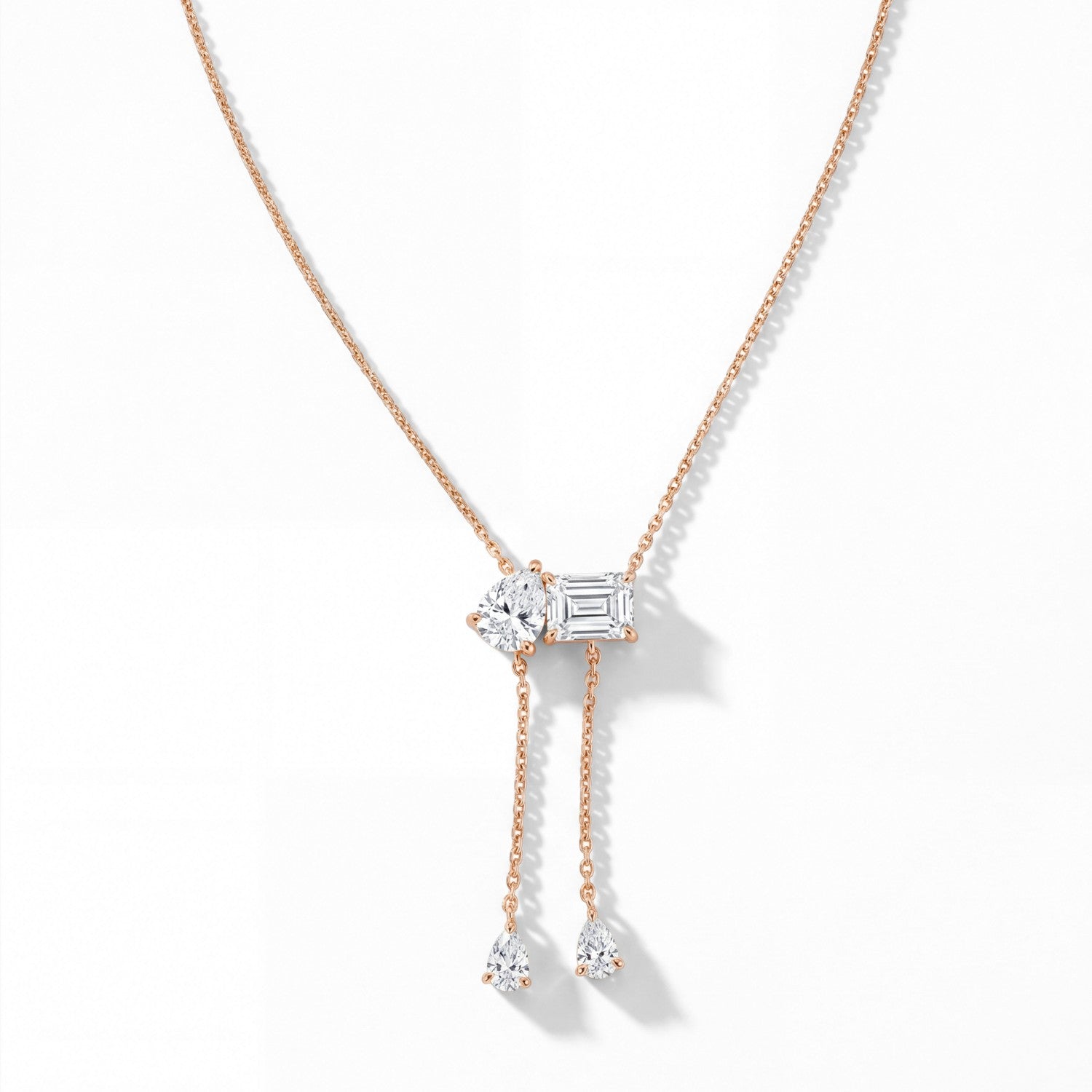 The "Diva Drop" Multi-Shape Lab Diamond Pendant by GrownńDiva– 8.90 Carats