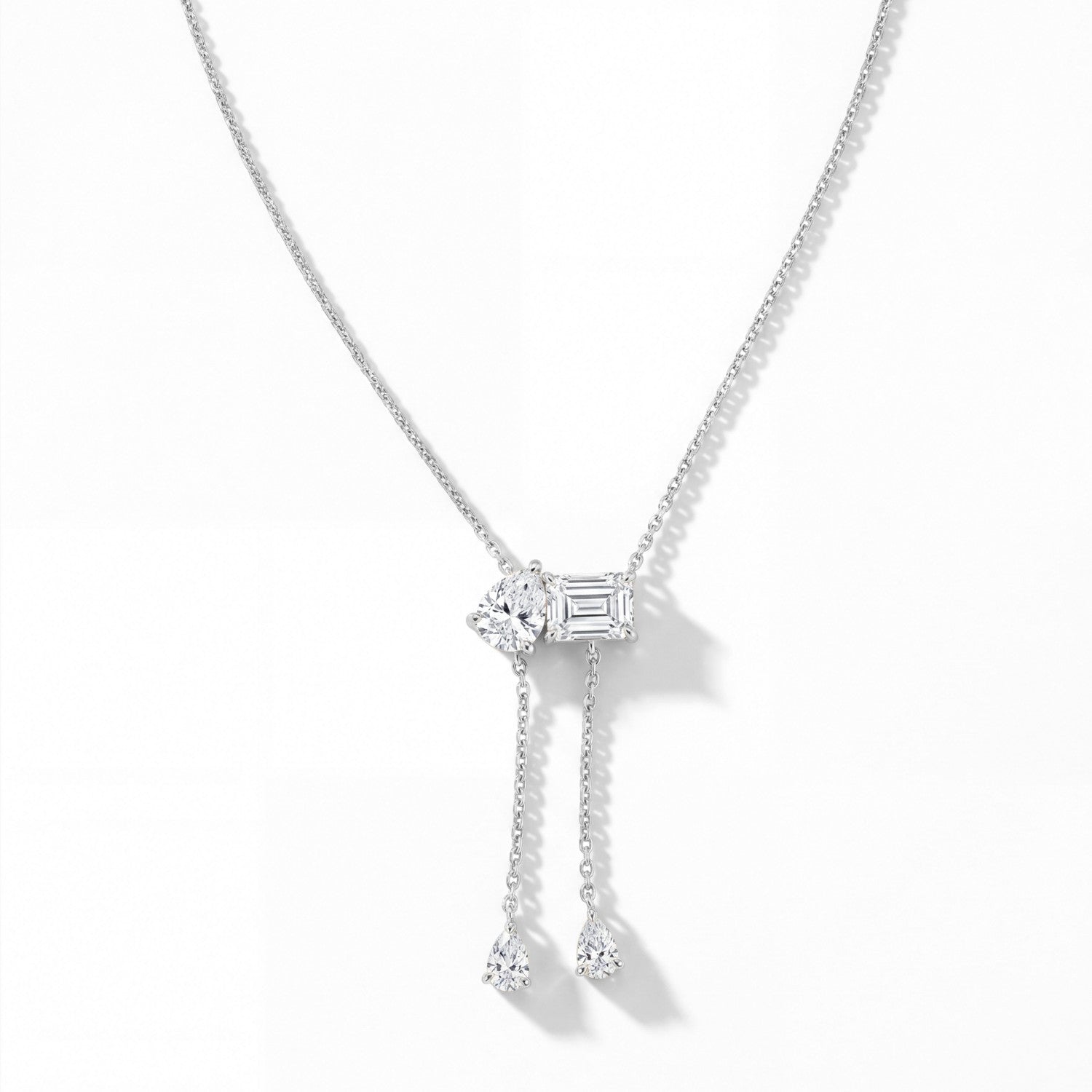 The "Diva Drop" Multi-Shape Lab Diamond Pendant by GrownńDiva– 8.90 Carats