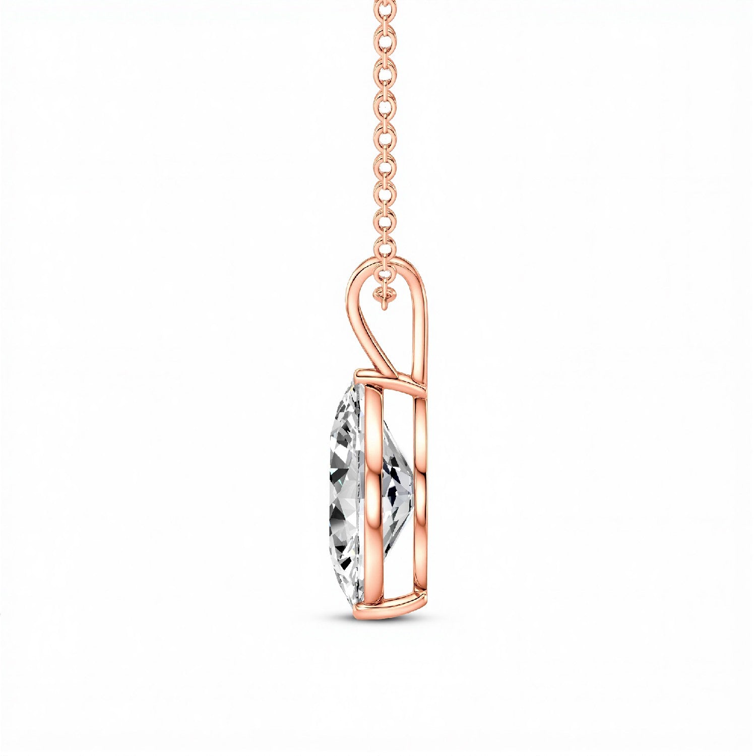 1.50 CTW Marquise-Cut Lab Diamond Solitaire Pendant | 18KT Gold Vermeil.GrownńDiva.