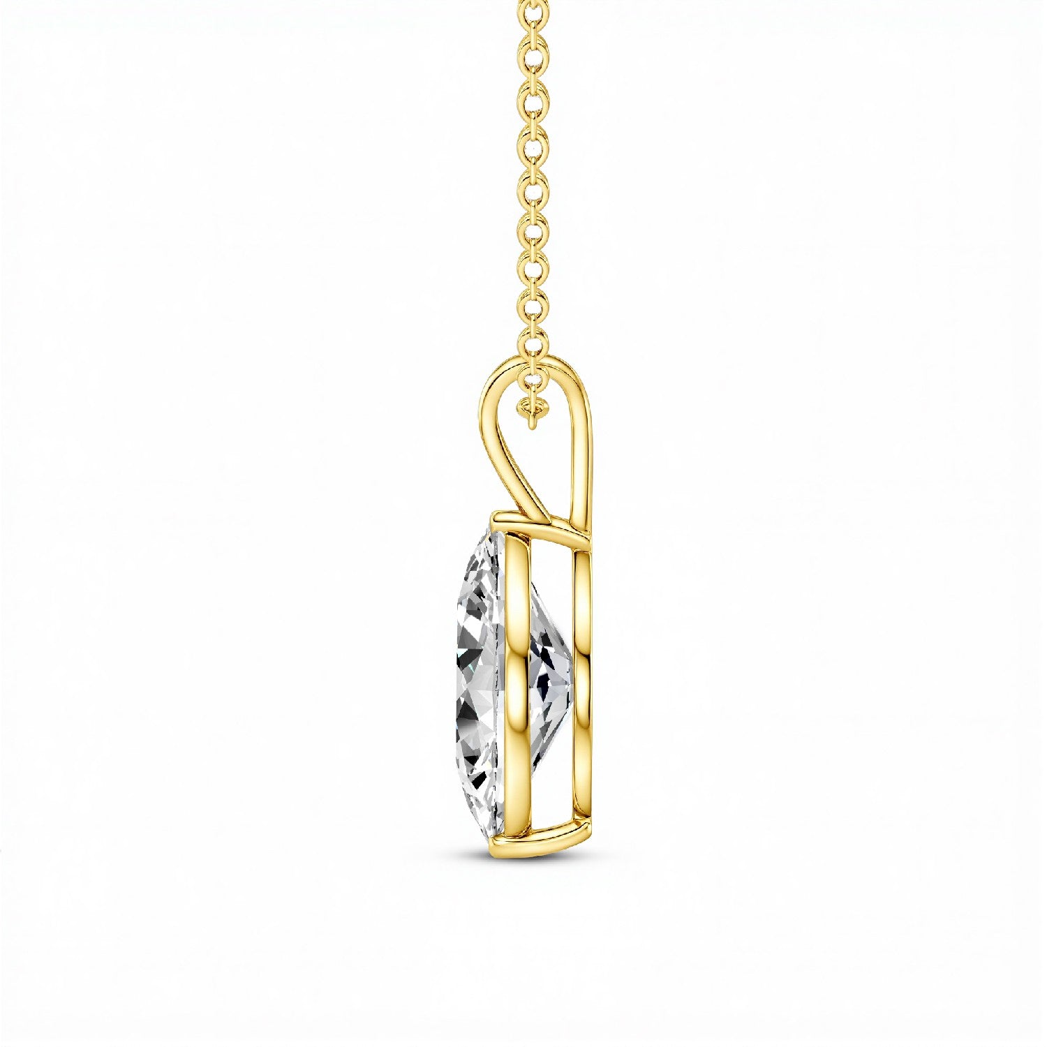 1.50 CTW Marquise-Cut Lab Diamond Solitaire Pendant | 18KT Gold Vermeil.GrownńDiva.
