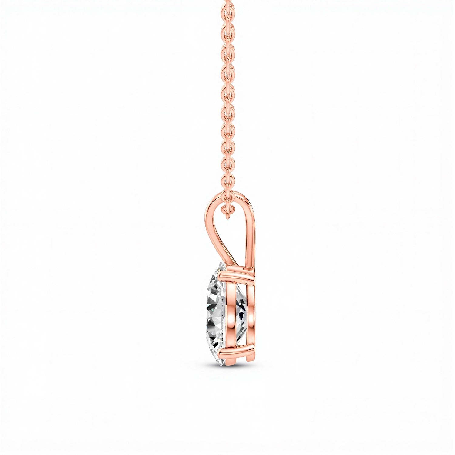 1.50 CTW Oval-Cut Lab Diamond Solitaire Pendant | 18KT Gold Vermeil.GrownńDiva