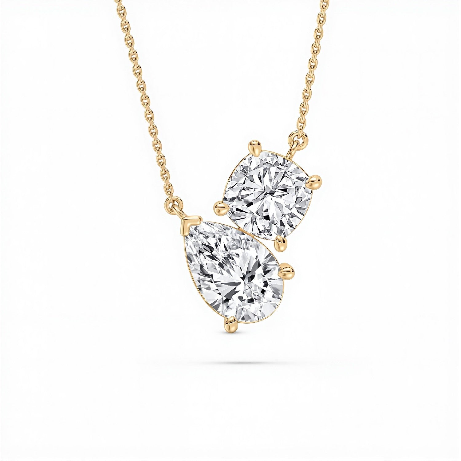 2.00 CTW Cushion & Pear Lab Diamond 