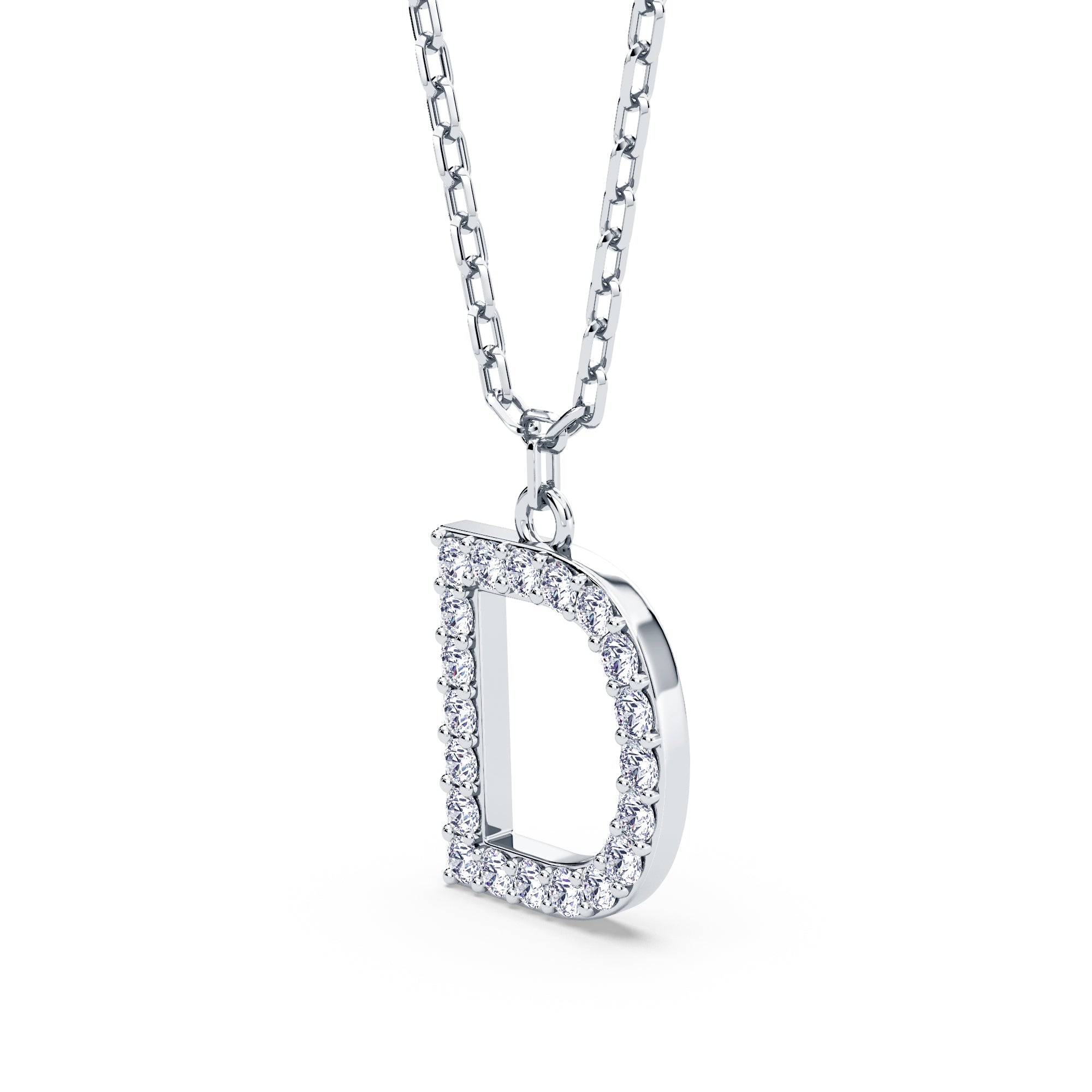 Lab-Grown Diamond Initial "D" Pendant in 18kt Gold Vermeil | GrownńDiva.