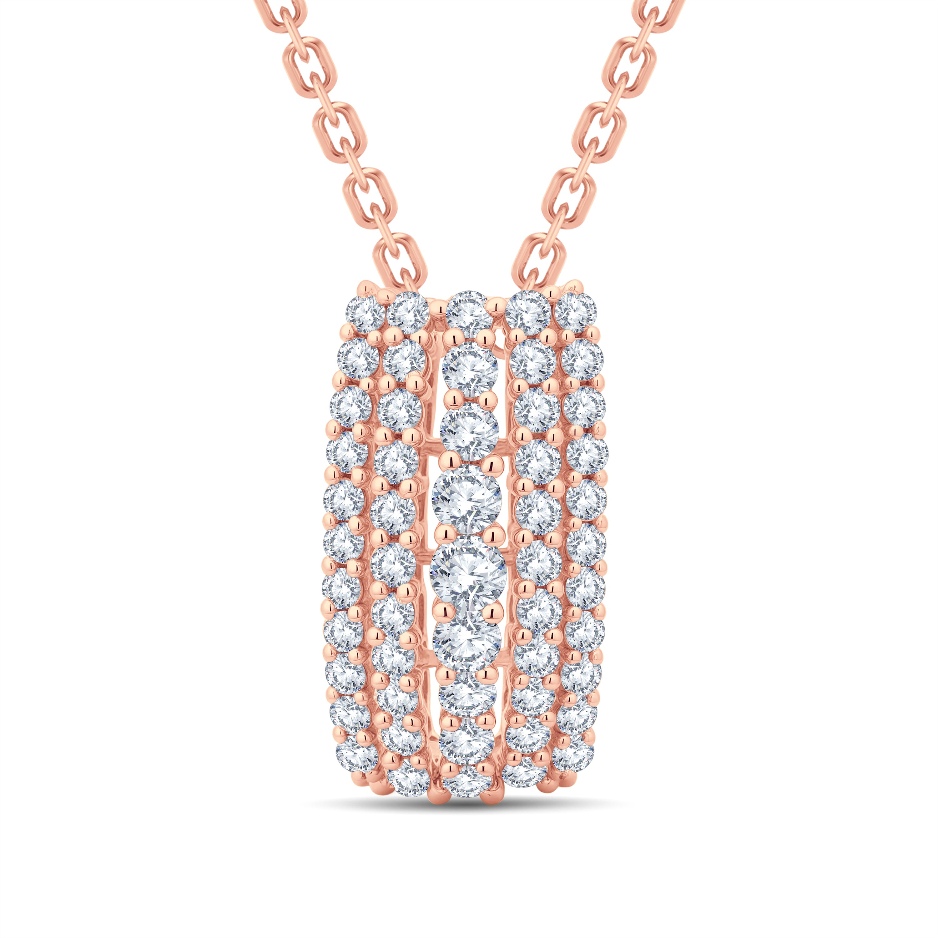 The Waterfall Diamond Pendant: 1.55ct 18kt Gold Vermeil by GrownńDiva