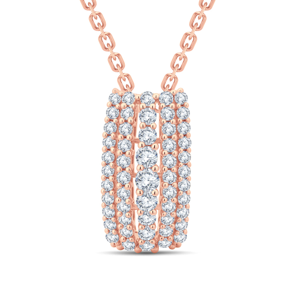 The Waterfall Diamond Pendant: 1.55ct 18kt Gold Vermeil by GrownńDiva