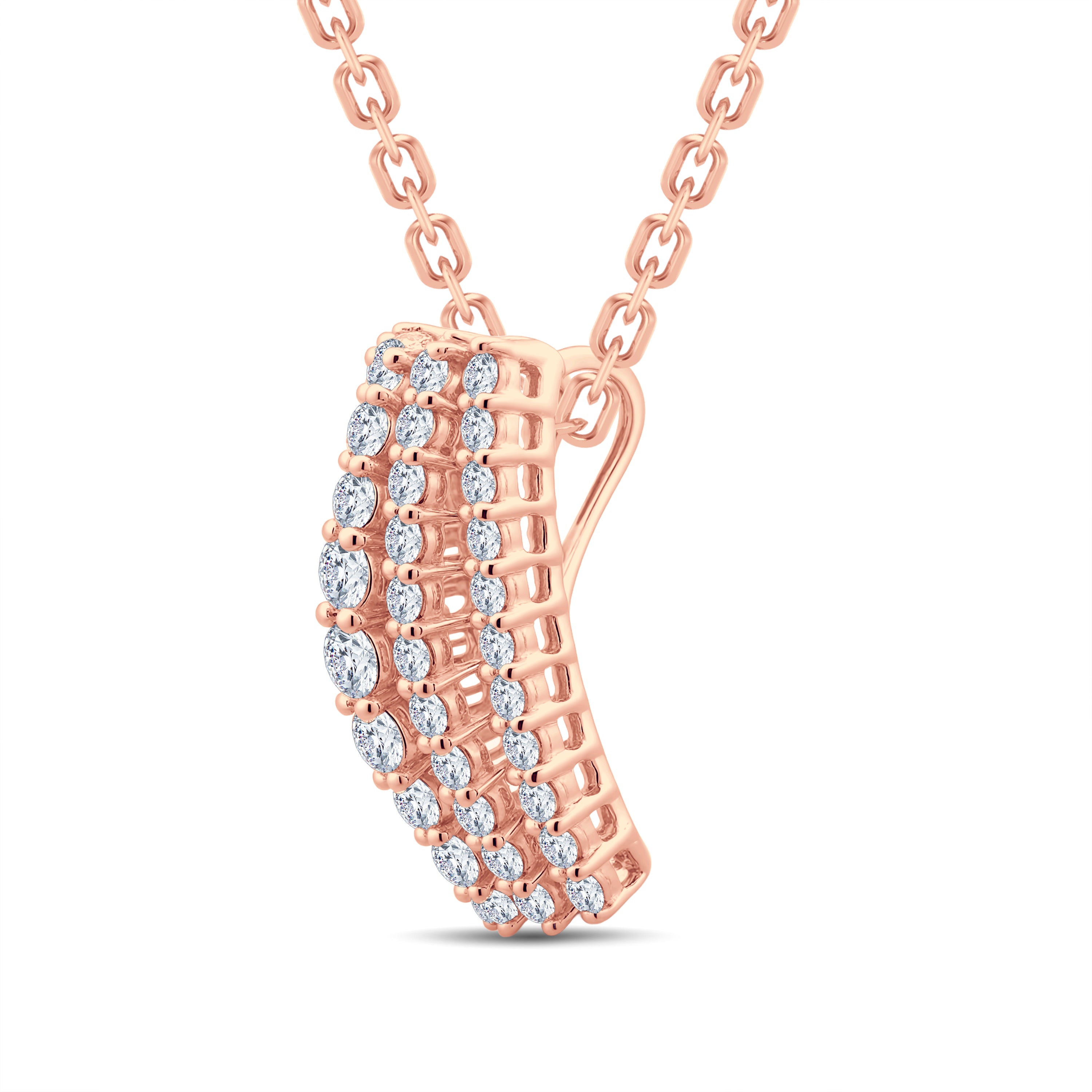 The Waterfall Diamond Pendant: 1.55ct 18kt Gold Vermeil by GrownńDiva