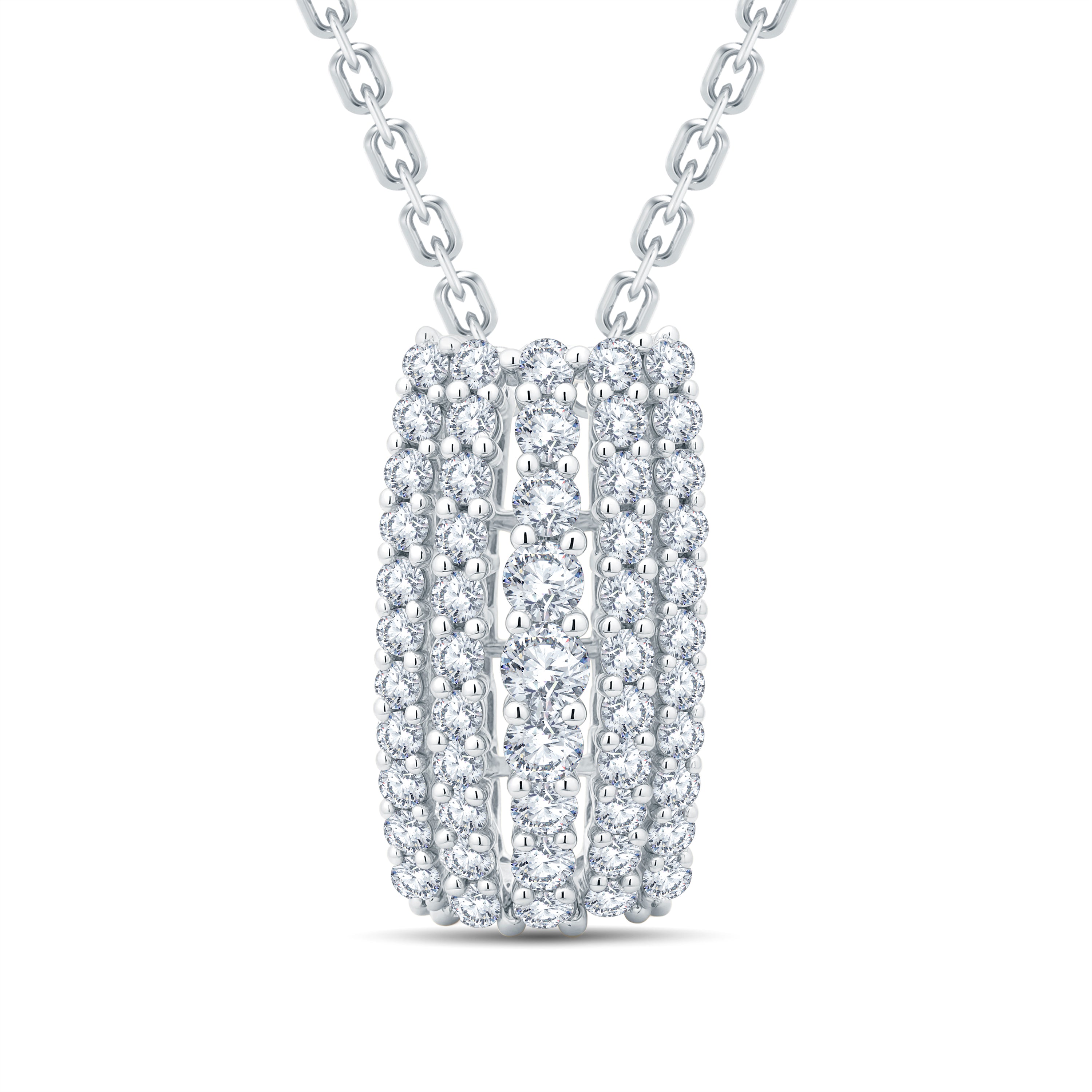 The Waterfall Diamond Pendant: 1.55ct 18kt Gold Vermeil by GrownńDiva