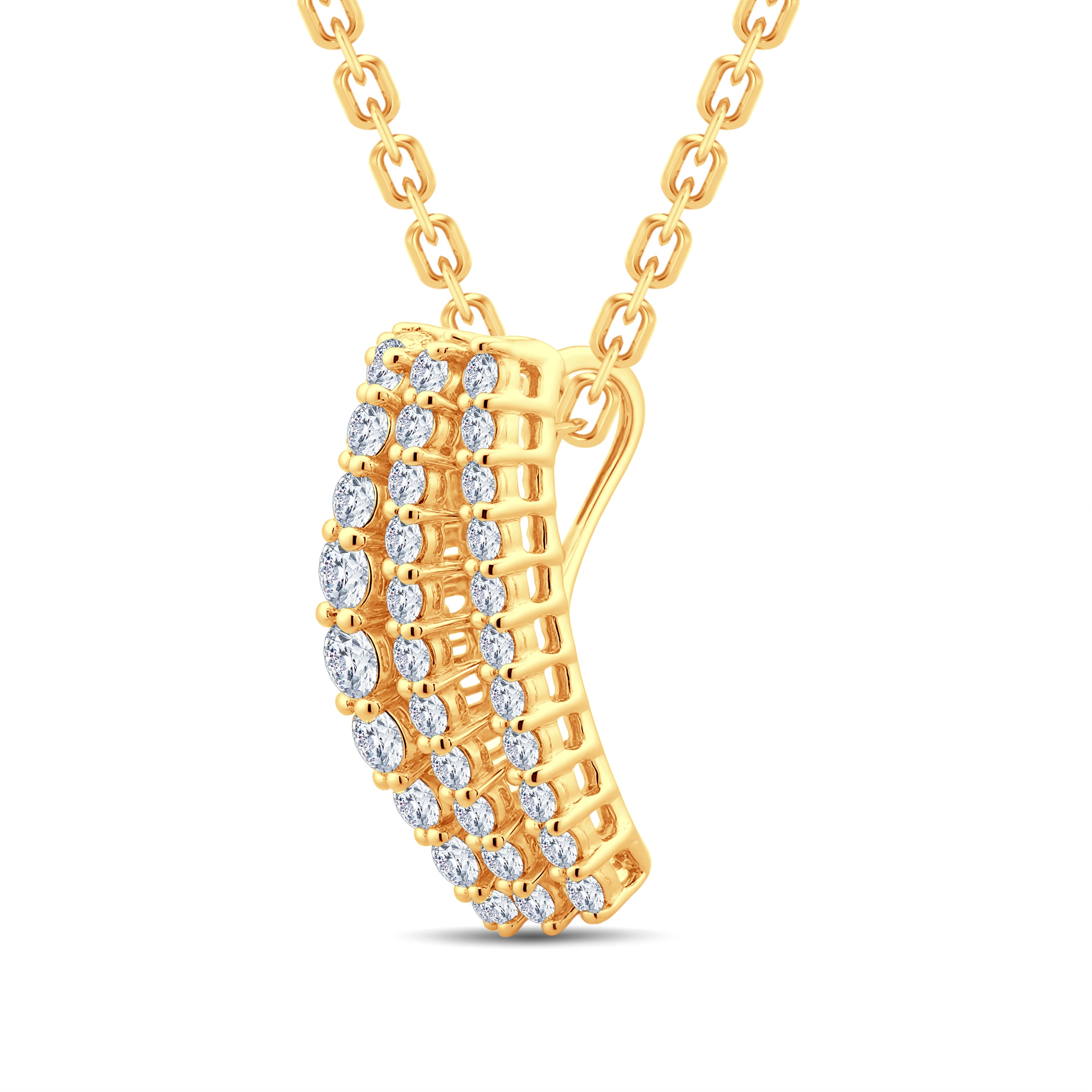 The Waterfall Diamond Pendant: 1.55ct 18kt Gold Vermeil by GrownńDiva
