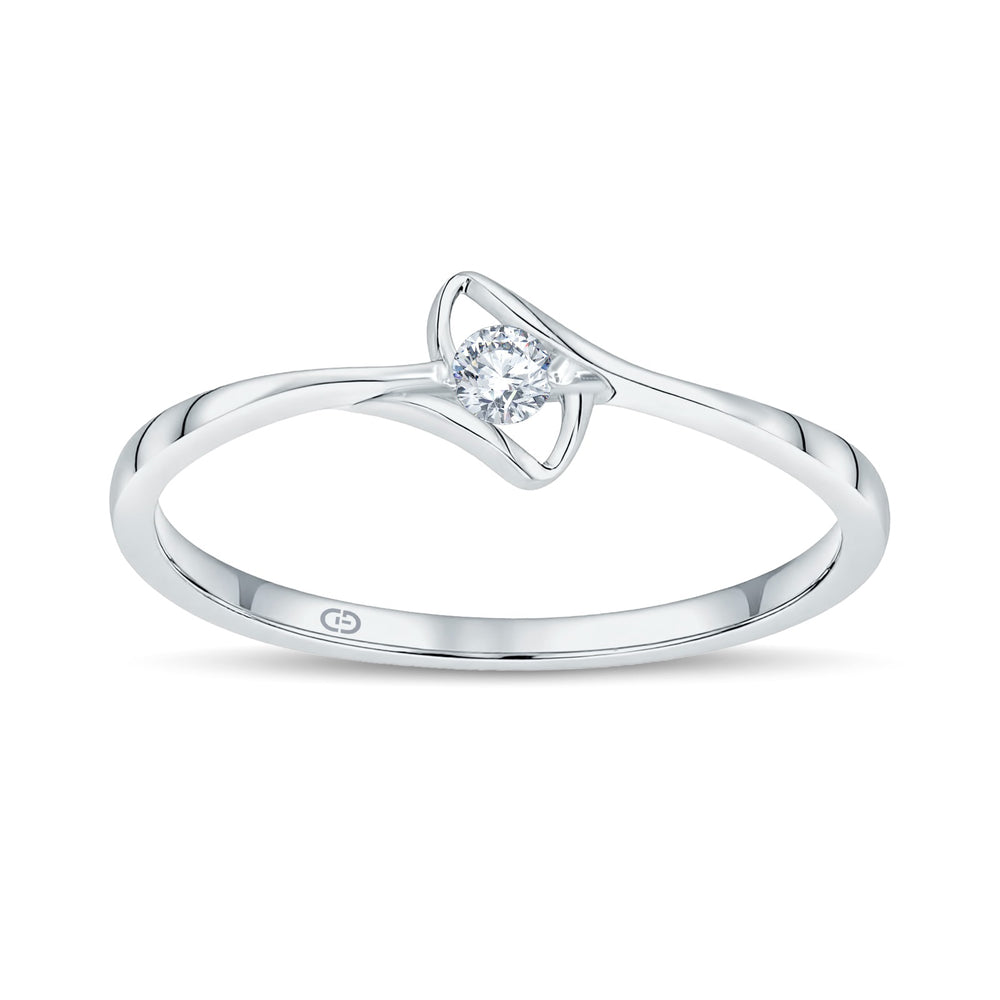 Minimalist Lab Grown Diamond Ring | 0.05 Cts | 18KT Vermeil on 925 Silver