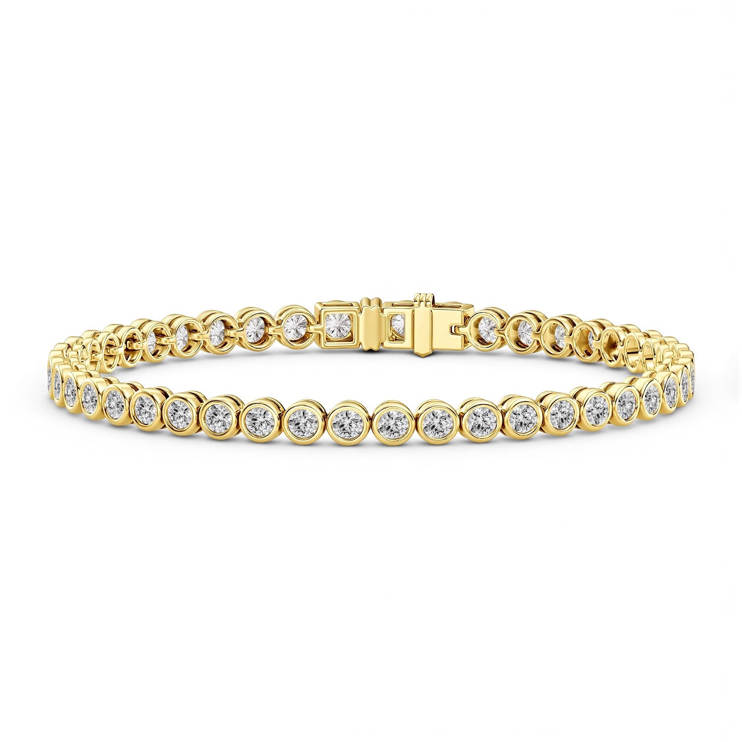 The Diva Tennis Bracelet: 4.84 Carat Lab Diamond & 18kt Gold Vermeil by GrownńDiva