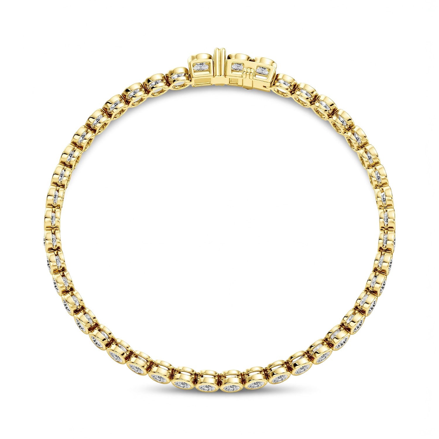 The Diva Tennis Bracelet: 4.84 Carat Lab Diamond & 18kt Gold Vermeil by GrownńDiva
