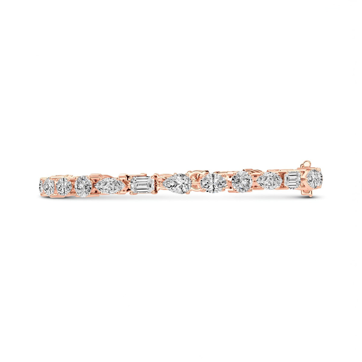 7.50 CTW Multi-Shape Lab Diamond Tennis Bracelet | 18kt Gold Vermeil | GrownnDiva