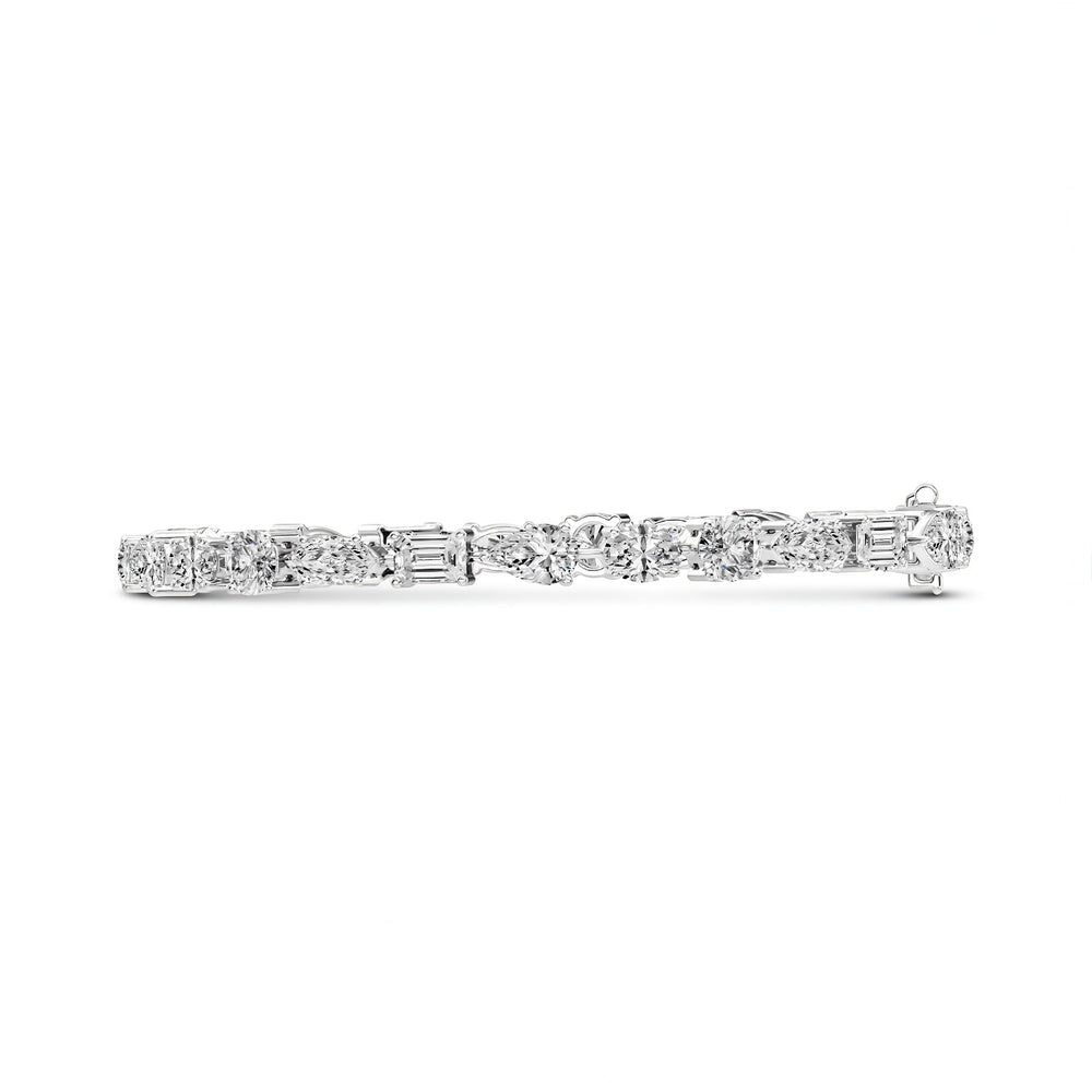 7.50 CTW Multi-Shape Lab Diamond Tennis Bracelet | 18kt Gold Vermeil | GrownńDiva