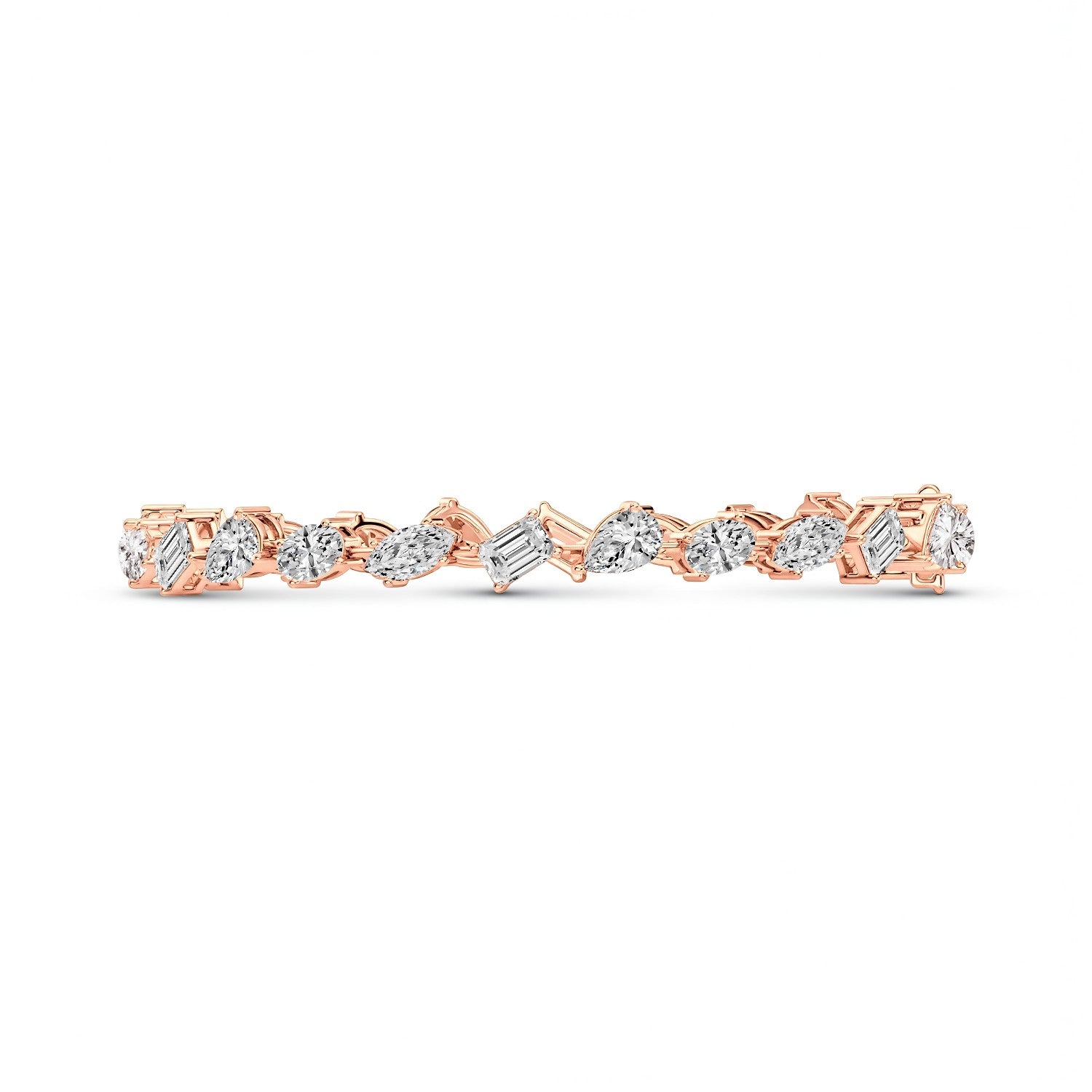 GrownńDiva 7.20 Carat Lab Diamond Multi-Stone Bracelet in 925 silver with 18kt Gold Vermeil