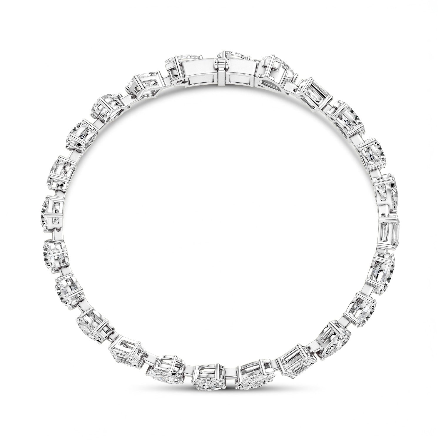 GrownńDiva 7.20 Carat Lab Diamond Multi-Stone Bracelet in 925 silver with 18kt Gold Vermeil