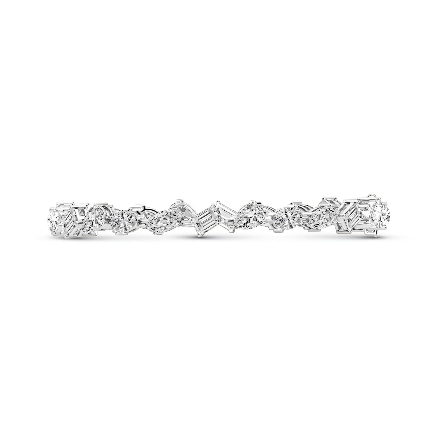 GrownńDiva 7.20 Carat Lab Diamond Multi-Stone Bracelet in 925 silver with 18kt Gold Vermeil