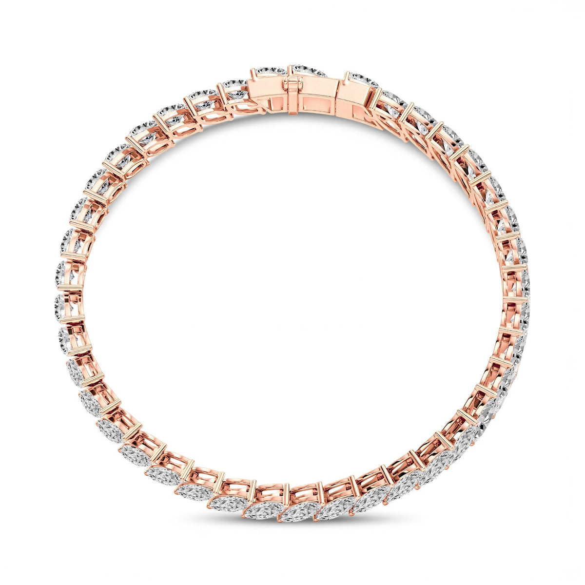 12.00 CTW Marquise Lab Diamond Statement Bracelet | 18kt Gold Vermeil | GrownnDiva