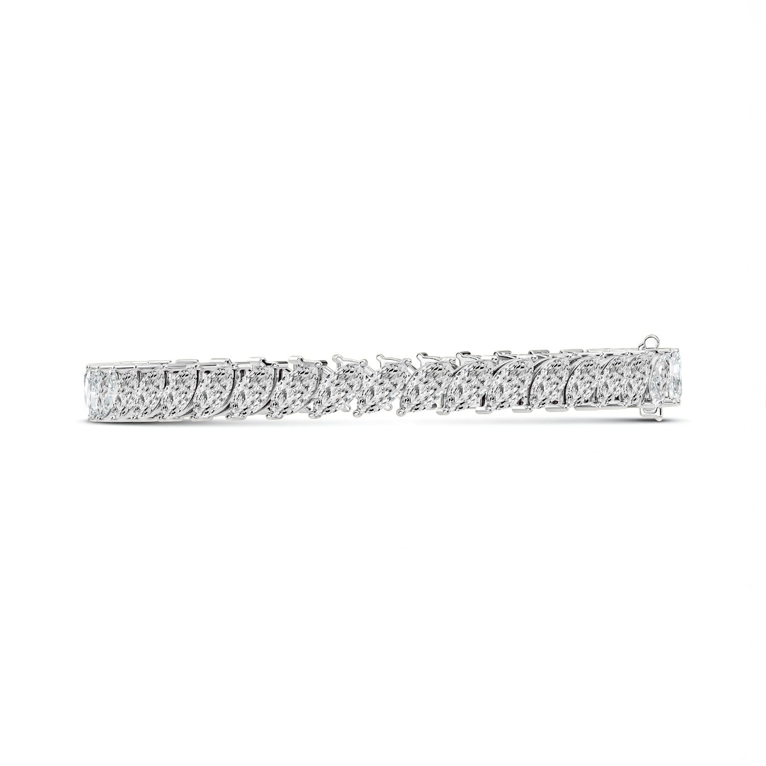 12.00 CTW Marquise Lab Diamond Statement Bracelet | 18kt Gold Vermeil | GrownńDiva