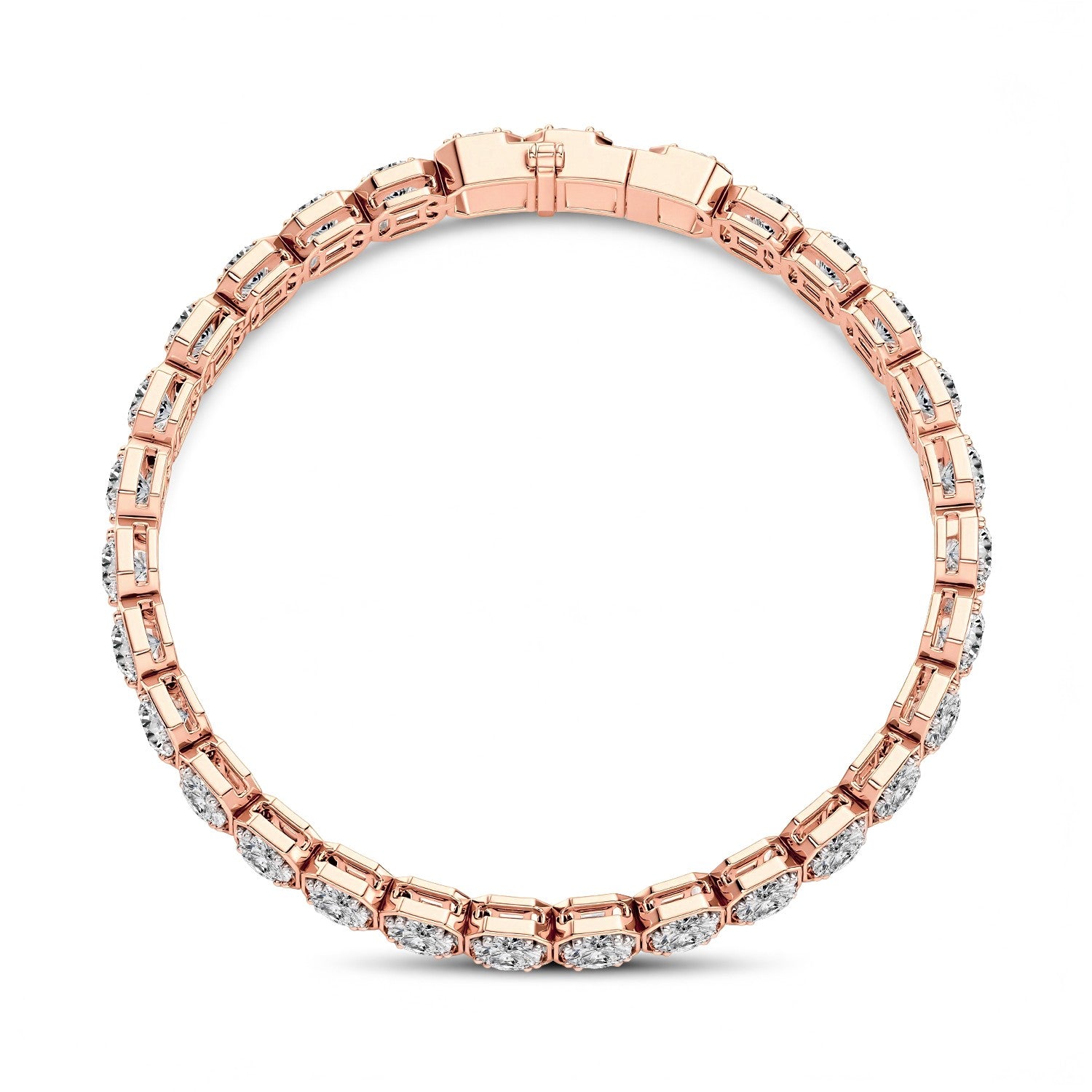 12.00 CTW Round Lab Diamond Octagon Tennis Bracelet | 18kt Gold Vermeil | GrownńDiva