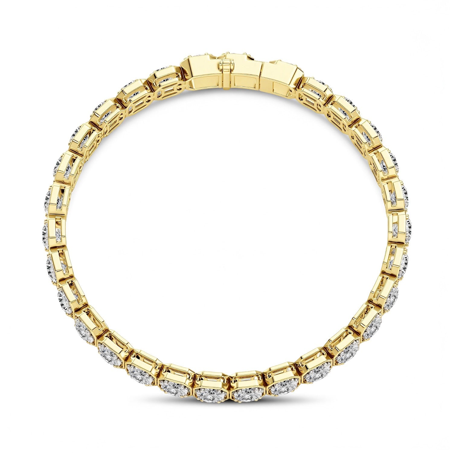 12.00 CTW Round Lab Diamond Octagon Tennis Bracelet | 18kt Gold Vermeil | GrownńDiva