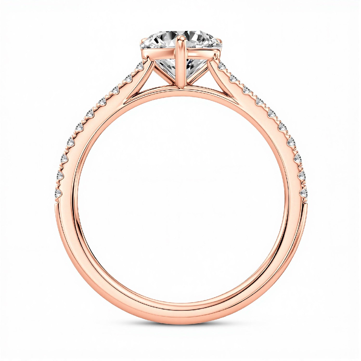 1.20 CT. T.W. Heart Cut Lab-Grown Diamond Solitaire Ring in 18kt Gold Vermeil by GrownńDiva