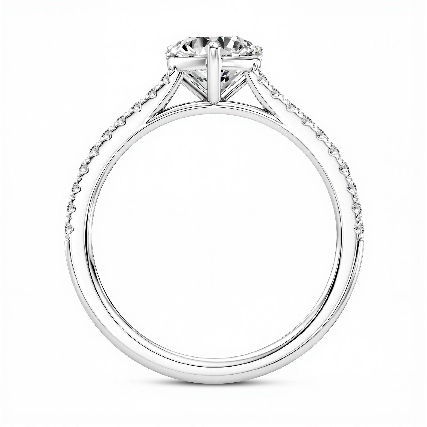 1.20 CT. T.W. Heart Cut Lab-Grown Diamond Solitaire Ring in 18kt Gold Vermeil by GrownńDiva