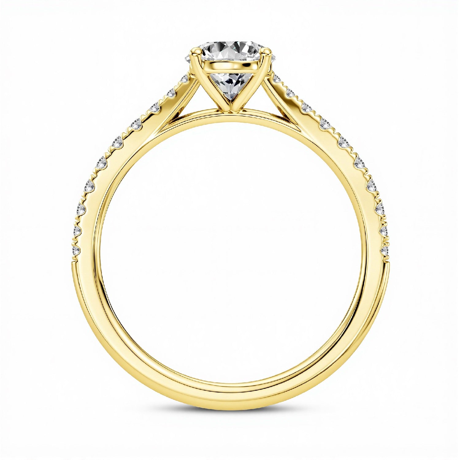 1.26 CT. T.W. Pear Cut Lab-Grown Diamond Solitaire Ring in 18kt Gold Vermeil by GrownńDiva