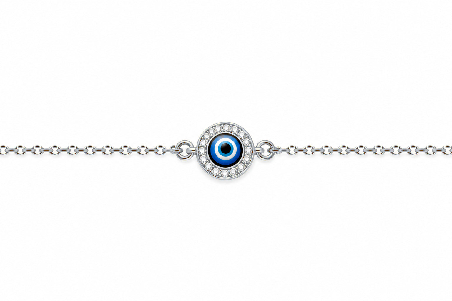 Evil Eye Diamond Rakhi for Him – 0.15 CT Lab-Grown Diamond Rakhi in 925 Silver by Grownndiva