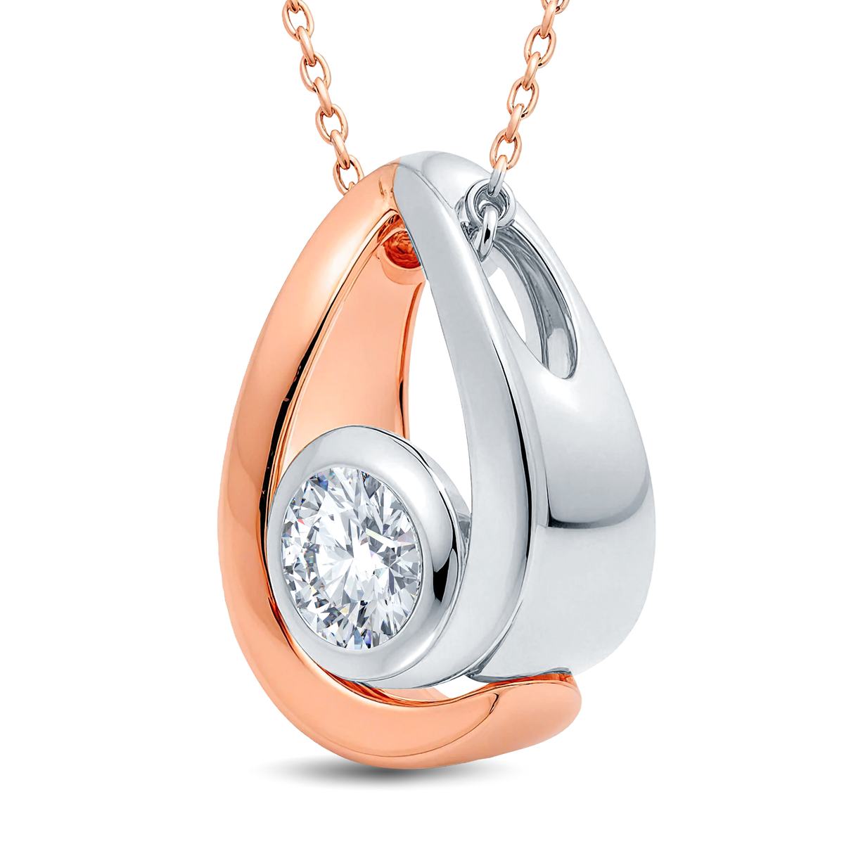 Graceful 0.20ct Lab-Grown Diamond Drop Pendant