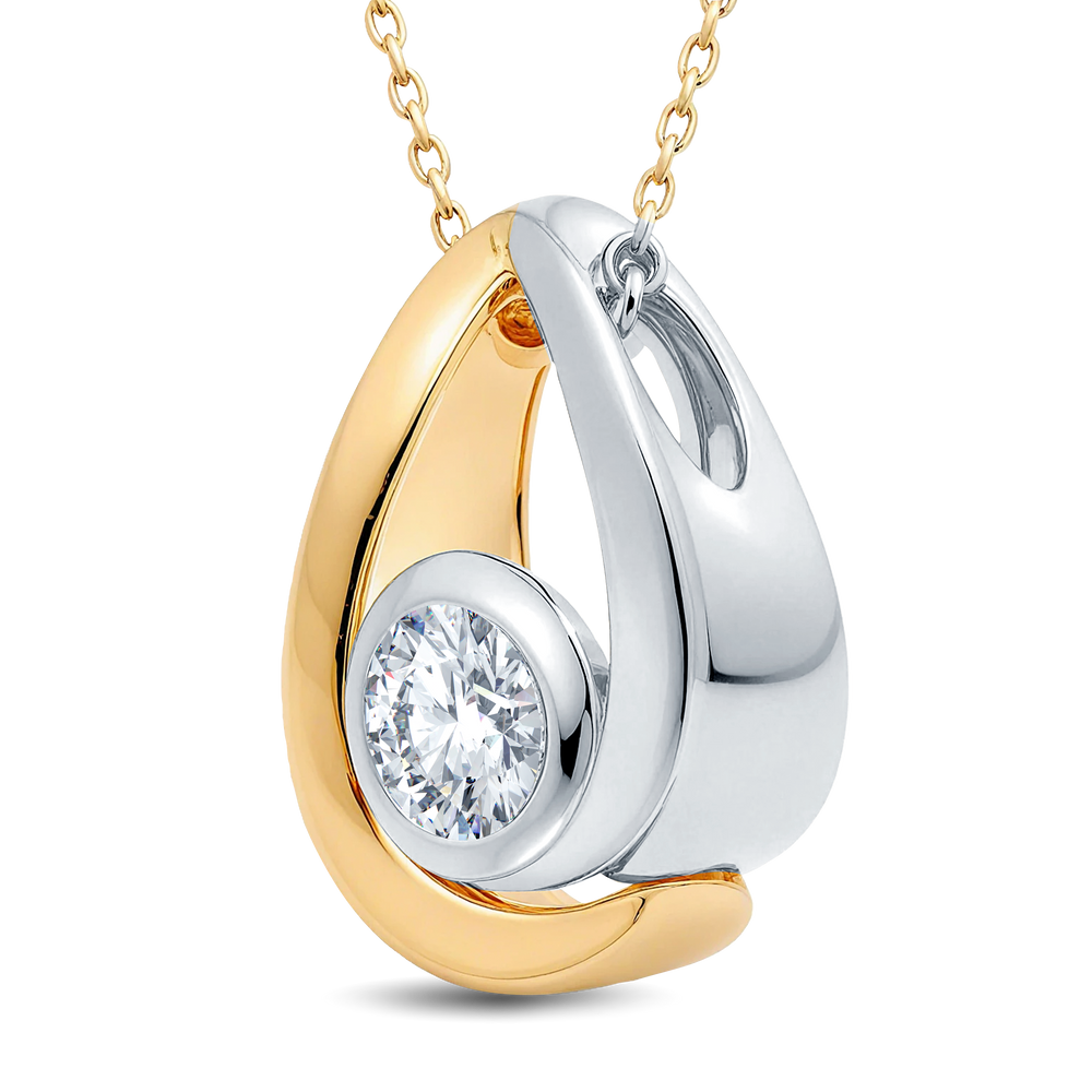 Graceful 0.20ct Lab-Grown Diamond Drop Pendant