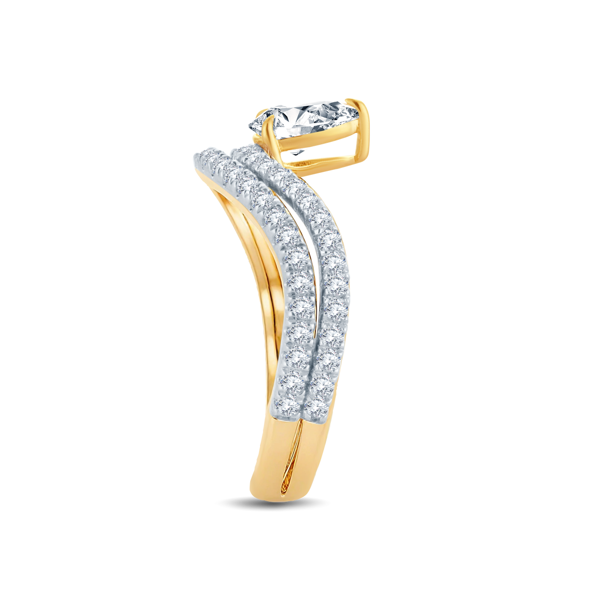 Sophisticated Lab-Grown Diamond Ring Showcasing an Iconic 0.86ct Pear-Shaped Gemstone